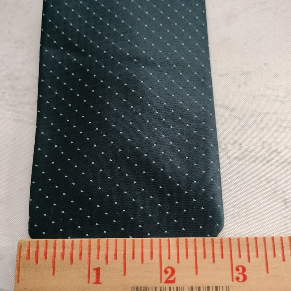 Vintage Golden Clasp By Prince Consort Blue Swiss Dots Men's Necktie - Picture 4 of 11